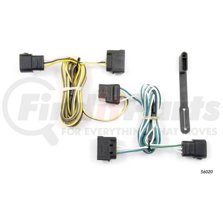 CURT Manufacturing 56020 Custom Wiring; 4-Way Flat Output; Select Ford E-150; E-250; E-350 Super Duty