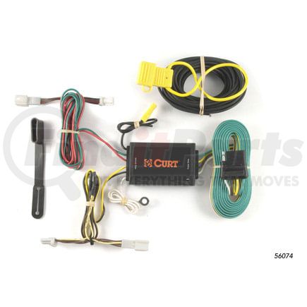 CURT Manufacturing 56074 Custom Wiring Harness; 4-Way Flat Output; Select Infiniti FX35; FX37; FX50; QX70