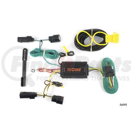 CURT Manufacturing 56095 Custom Wiring Harness; 4-Way Flat Output; Select Lincoln MKT