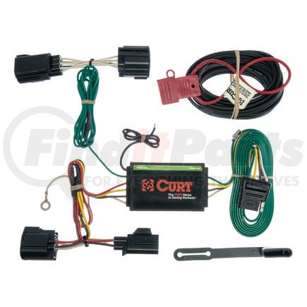 CURT Manufacturing 56140 Custom Wiring Harness; 4-Way Flat Output; Select Ford Focus Hatchback