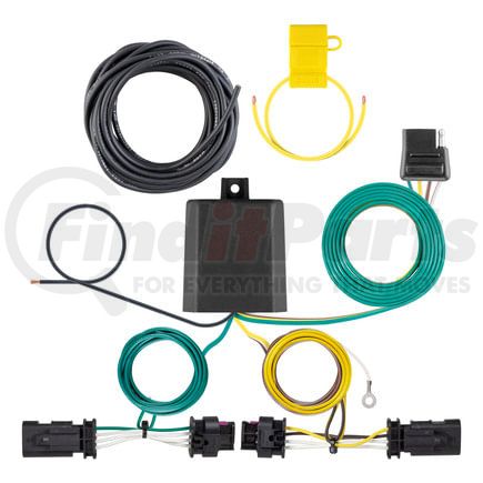 CURT Manufacturing 56498 Custom Wiring Harness; 4-Way Flat Output; Select Dodge Hornet