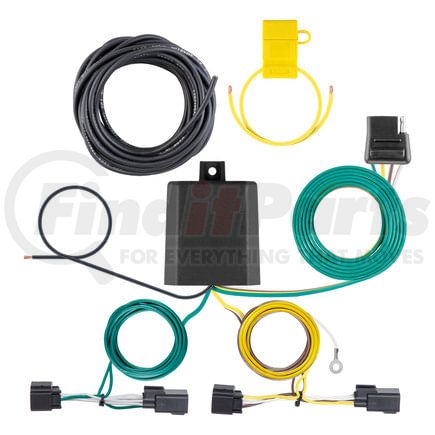 CURT Manufacturing 56501 Custom Wiring Harness; 4-Way Flat Output; Select Kia Telluride