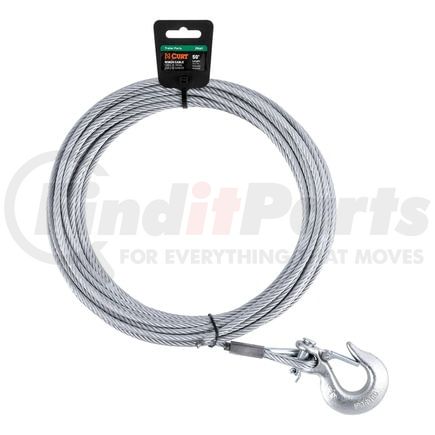 CURT Manufacturing 29461 50ft. Winch Cable with Snap Hook (5;600 lbs.)