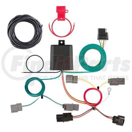 CURT Manufacturing 56508 Custom Wiring Harness; 4-Way Flat Output; Select Honda Civic