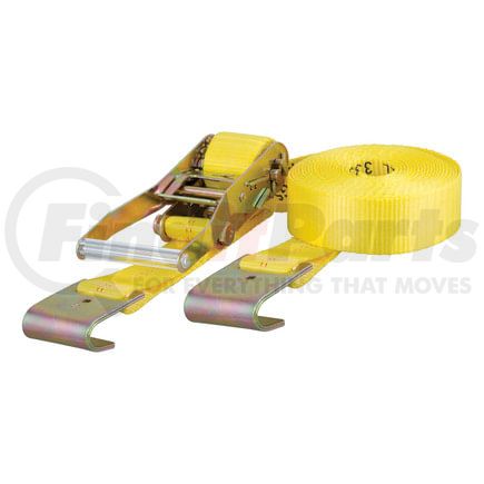 CURT Manufacturing 83050 27ft. Yellow Cargo Strap with Flat Hooks (3;333 lbs.)