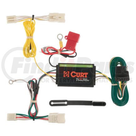 CURT Manufacturing 56156 Custom Wiring Harness; 4-Way Flat Output; Select Toyota Prius V