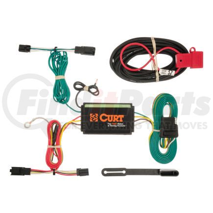 CURT Manufacturing 56176 Custom Wiring Harness; 4-Way Flat Output; Select Chevrolet Malibu