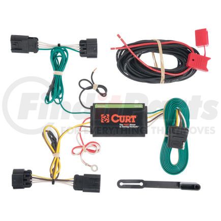 CURT Manufacturing 56179 Custom Wiring Harness; 4-Way Flat Output; Select Dodge Dart