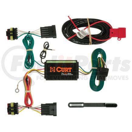 CURT Manufacturing 56193 Custom Wiring Harness; 4-Way Flat Output; Select Fiat 500L