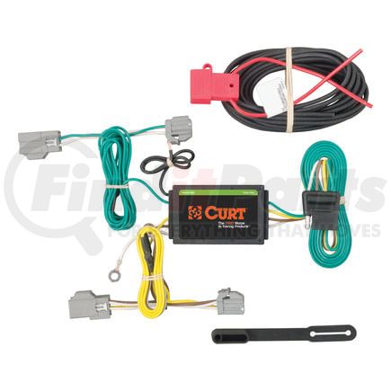 CURT Manufacturing 56242 Custom Wiring Harness; 4-Way Flat Output; Select Chrysler 200