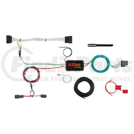 CURT Manufacturing 56251 Custom Wiring Harness; 4-Way Flat Output; Select Kia Sportage