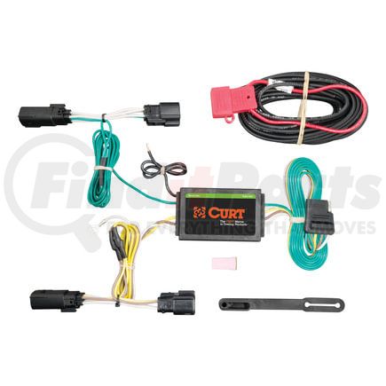 CURT Manufacturing 56258 Custom Wiring Harness; 4-Way Flat Output; Select Lincoln MKZ