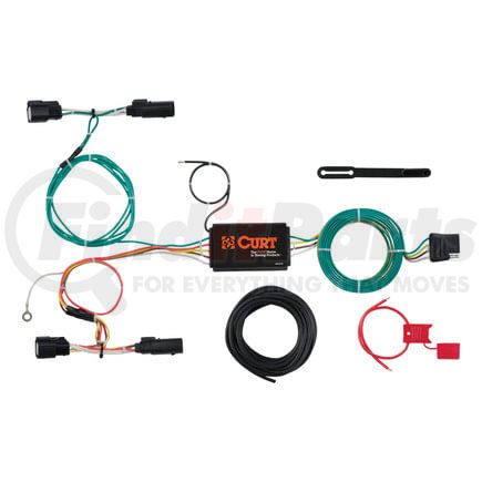 CURT Manufacturing 56273 Custom Wiring Harness; 4-Way Flat Output; Select Ford Focus Hatchback