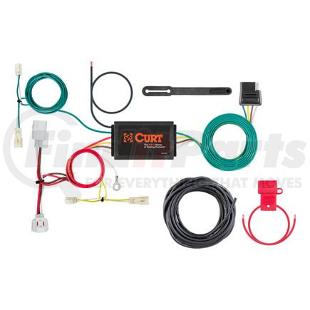 CURT Manufacturing 56280 Custom Wiring Harness; 4-Way Flat Output; Select Mazda 6