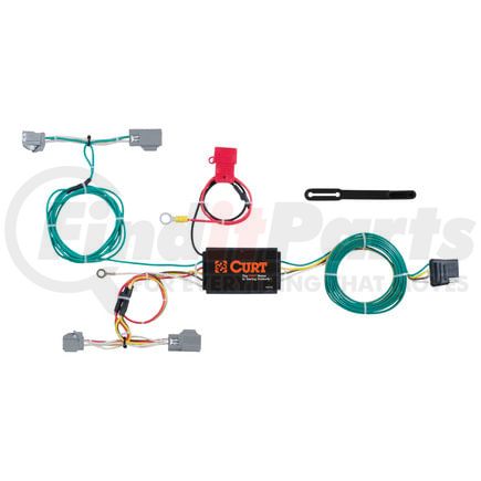 CURT Manufacturing 56285 Custom Wiring Harness; 4-Way Flat Output; Select Volvo XC90