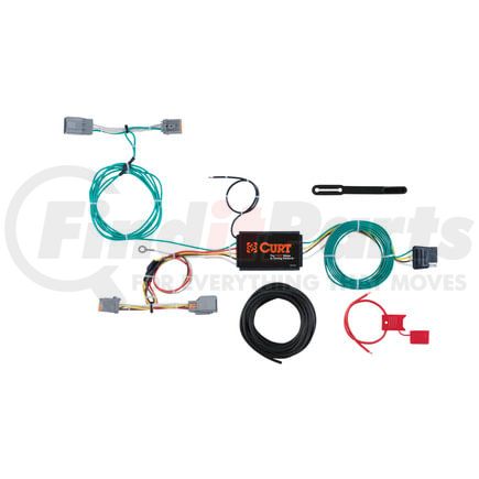 CURT Manufacturing 56287 Custom Wiring Harness; 4-Way Flat Output; Select Volvo V60