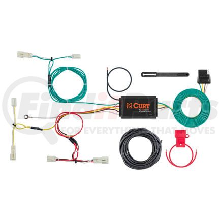 CURT Manufacturing 56311 Custom Wiring Harness; 4-Way Flat Output; Select Scion iA