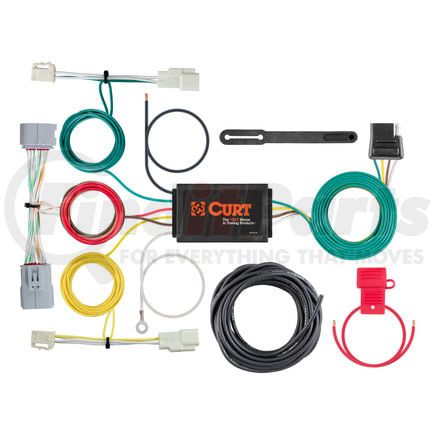 CURT Manufacturing 56353 Custom Wiring Harness; 4-Way Flat Output; Select Toyota Prius