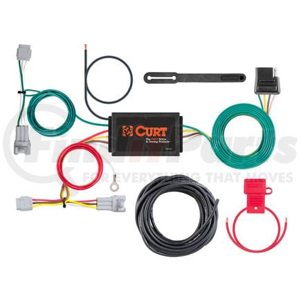 CURT Manufacturing 56368 Custom Wiring Harness; 4-Way Flat Output; Select Subaru Impreza