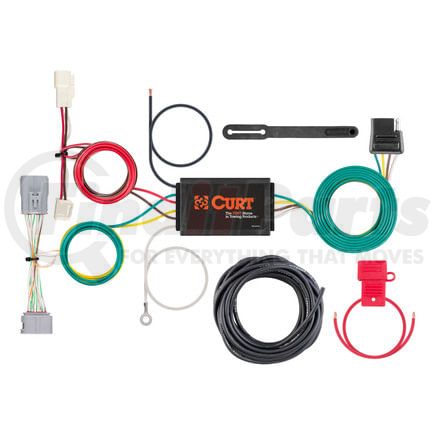 CURT Manufacturing 56371 Custom Wiring Harness; 4-Way Flat Output; Select Toyota Prius Prime