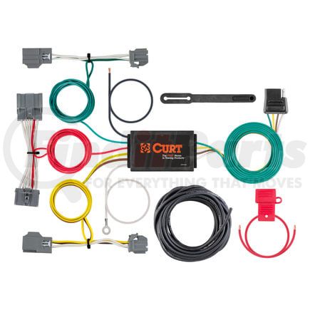 CURT Manufacturing 56386 Custom Wiring Harness; 4-Way Flat Output; Select Volvo XC70