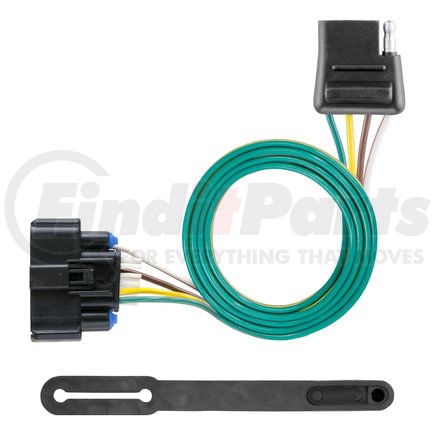 CURT Manufacturing 56394 Custom 4-Flat; Select Chevrolet Traverse; OEM Tow Package Required