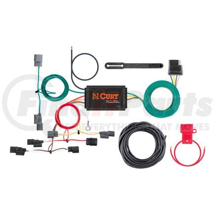 CURT Manufacturing 56396 Custom Wiring Harness; 4-Way Flat Output; Select Honda Civic