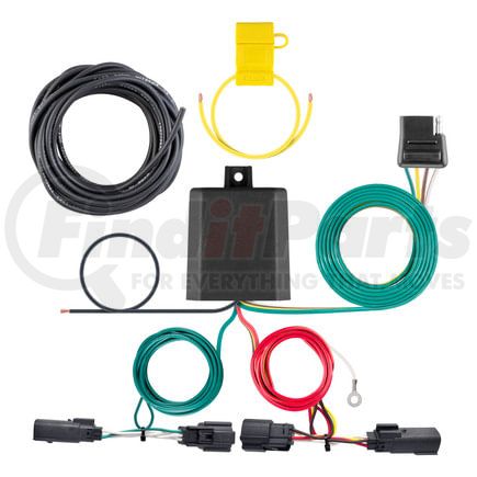 CURT Manufacturing 56436 Custom Wiring Harness; 4-Way Flat Output; Select Ford Edge