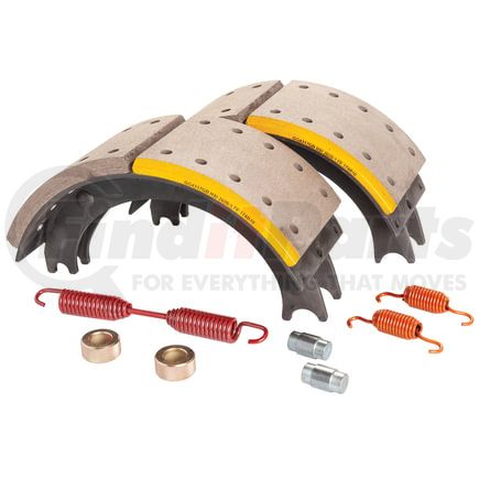 Haldex GG4317EG Drum Brake Shoe Kit - Reman, Front, Relined, 2 Brake Shoes, with Hardware, FMSI 4317