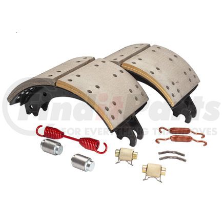 Haldex GG4551QG Drum Brake Shoe Kit - Remanufactured, Rear, Relined, 2 Brake Shoes, with Hardware, FMSI 4551, for Meritor "Q" Current Design Applications