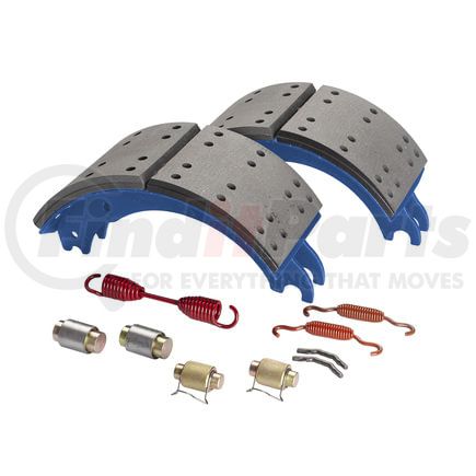 Haldex GN4515X3J Drum Brake Shoe Kit - Rear, New, 2 Brake Shoes, with Hardware, for Fruehauf "XEM3" Applications