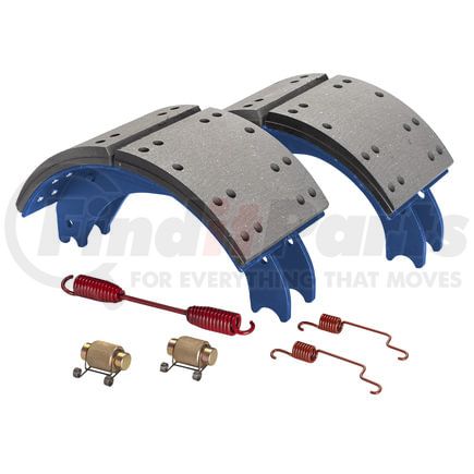 Haldex GN4709ES2J Drum Brake Shoe Kit - Rear, New, 2 Brake Shoes, with Hardware, FMSI 4709, for Eaton "ESII" Applications