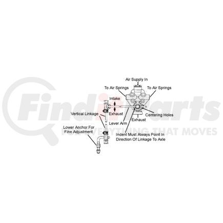 Haldex KN27201 Suspension Self-Leveling Valve - EGP Low Flow, 1/4" NPT Ports