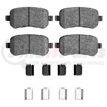 Dynamic Friction Company 1551-1021-02 DFC 5000 Advanced Brake Pads - Ceramic and Hardware Kit