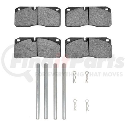 Dynamic Friction Company 1551-1027-01 5000 Advanced Brake Pads - Semi Metallic and Hardware Kit