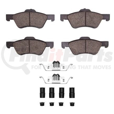 Dynamic Friction Company 1551-1047-01 5000 Advanced Pads - Ceramic and Hardware Kit