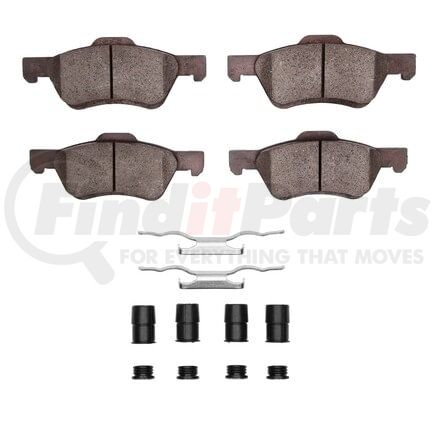 Dynamic Friction Company 1551-1047-11 5000 Advanced Pads - Ceramic and Hardware Kit
