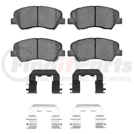 Dynamic Friction Company 1551-1593-01 5000 Advanced Pads - Ceramic and Hardware Kit