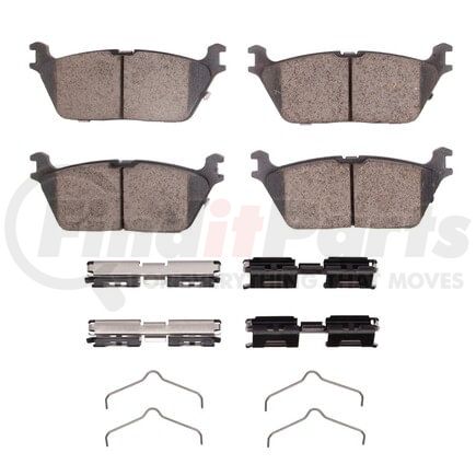 Dynamic Friction Company 1310-2169-01 DFC 3000 Ceramic Brake Pads and Hardware Kit