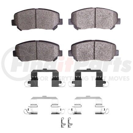 Dynamic Friction Company 1551-1640-01 5000 Advanced Pads - Ceramic and Hardware Kit