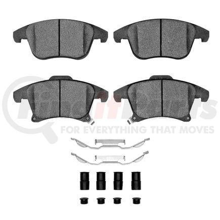 Dynamic Friction Company 1551-1653-01 5000 Advanced Pads - Ceramic and Hardware Kit