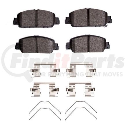 Dynamic Friction Company 1551-1654-01 5000 Advanced Pads - Ceramic and Hardware Kit