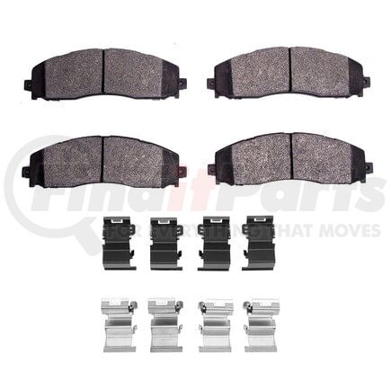 Dynamic Friction Company 1551-1691-01 5000 Advanced Pads - Semi-Metallic and Hardware Kit
