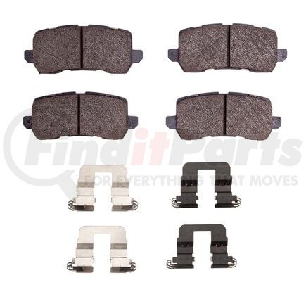 Dynamic Friction Company 1551-1698-02 5000 Advanced Pads - Ceramic and Hardware Kit