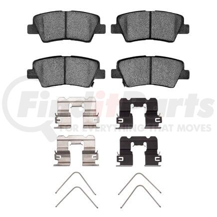 Dynamic Friction Company 1551-1813-02 5000 Advanced Pads - Ceramic and Hardware Kit