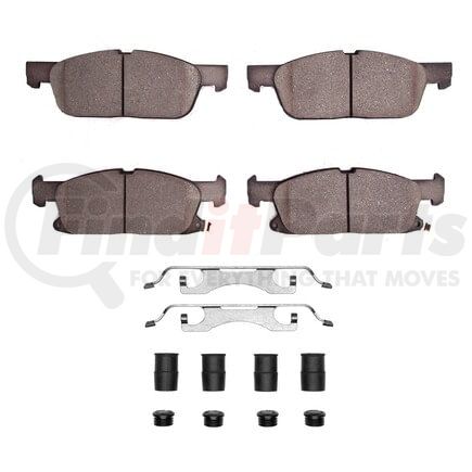 Dynamic Friction Company 1551-1818-01 5000 Advanced Pads - Ceramic and Hardware Kit