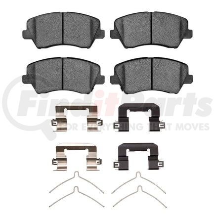Dynamic Friction Company 1551-1828-01 5000 Advanced Pads - Ceramic and Hardware Kit