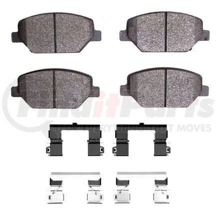 Dynamic Friction Company 1551-1886-01 5000 Advanced Pads - Ceramic and Hardware Kit