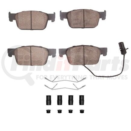 Dynamic Friction Company 1551-1953-01 5000 Advanced Pads - Low-Metallic and Hardware Kit