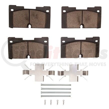 Dynamic Friction Company 1551-2173-01 DFC 5000 Advanced Brake Pads - Ceramic and Hardware Kit